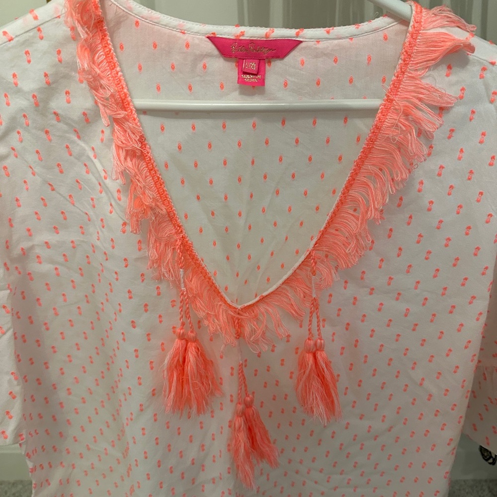 Lilly Pulitzer Kipper Cover-Up in Tangelo - Picture 4 of 4
